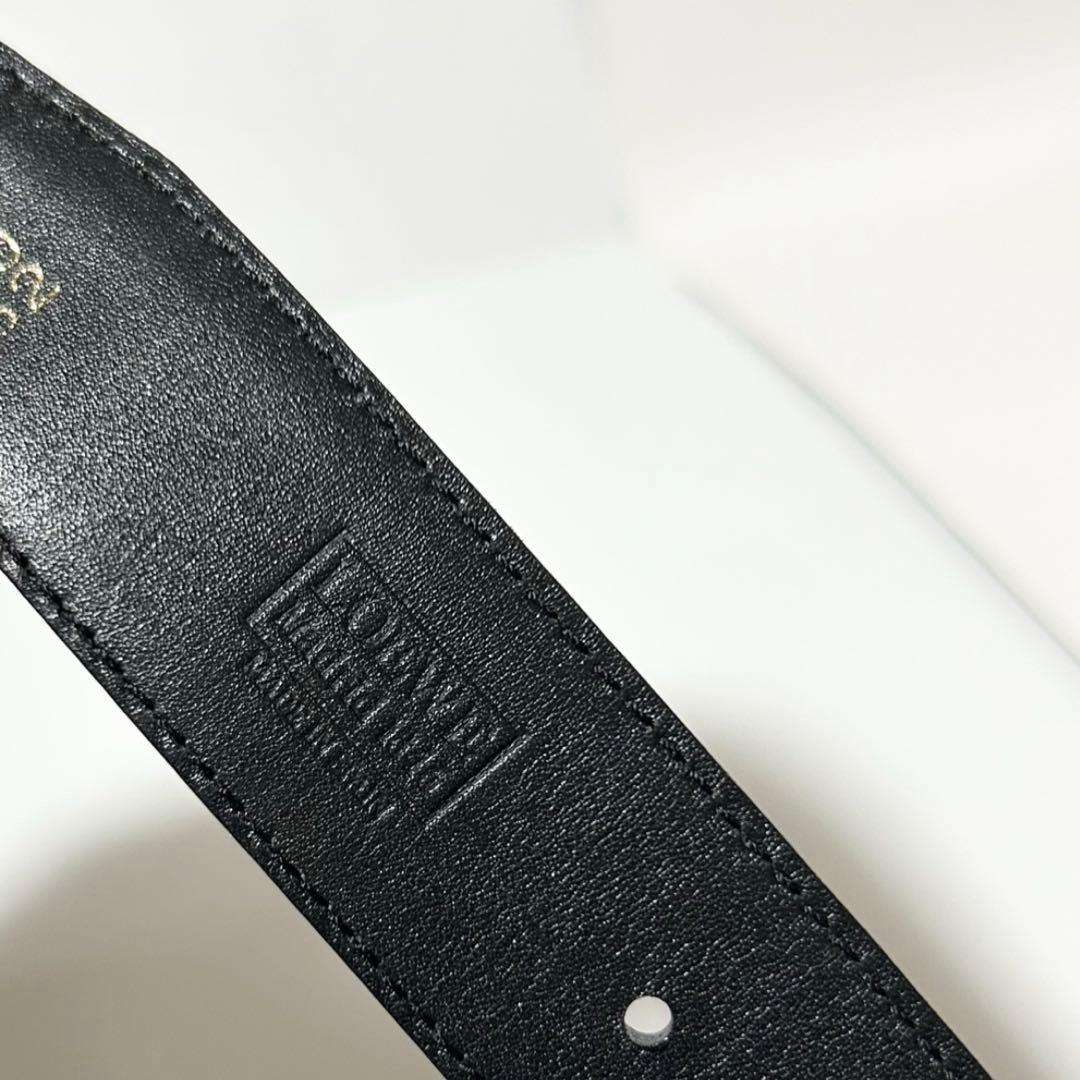 美品 LOEWE ロエベ ベルト クロコダイル型押し レザー