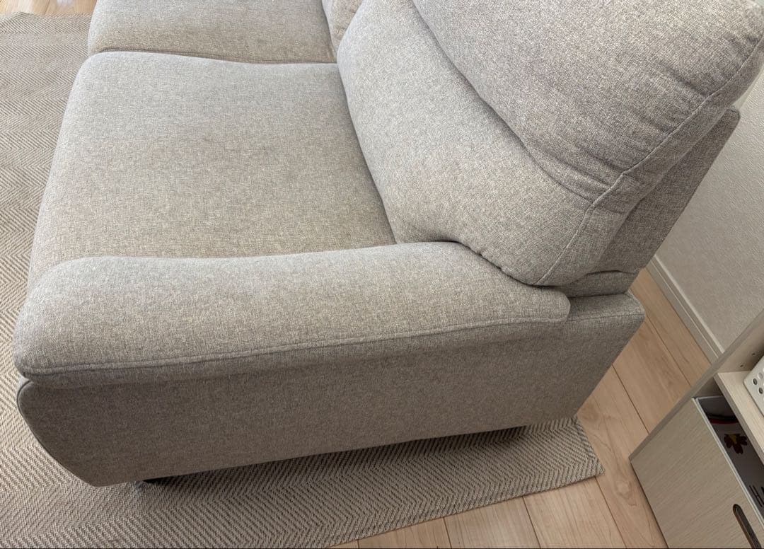 【大幅値下げ、明日まで】3人掛け布張りソファ ニトリ　MK02 KD MO モカ