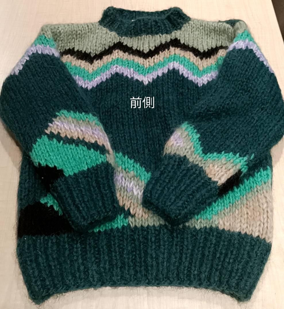 マカフィー★タグ付き未使用★カラーインターシャ クルーネックプルオーバー