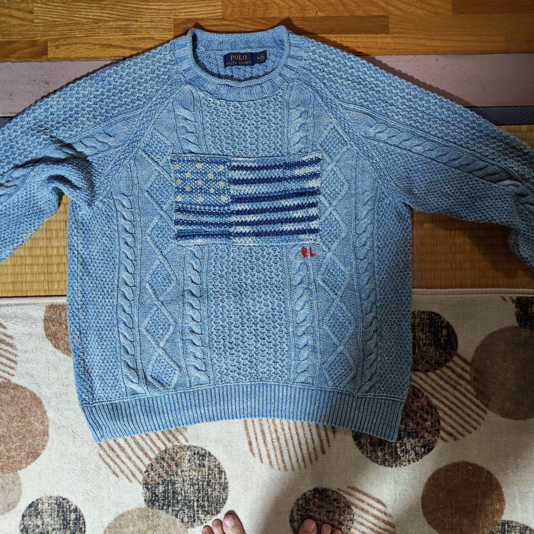 POLO RALPH LAUREN ライトブルー ニット M