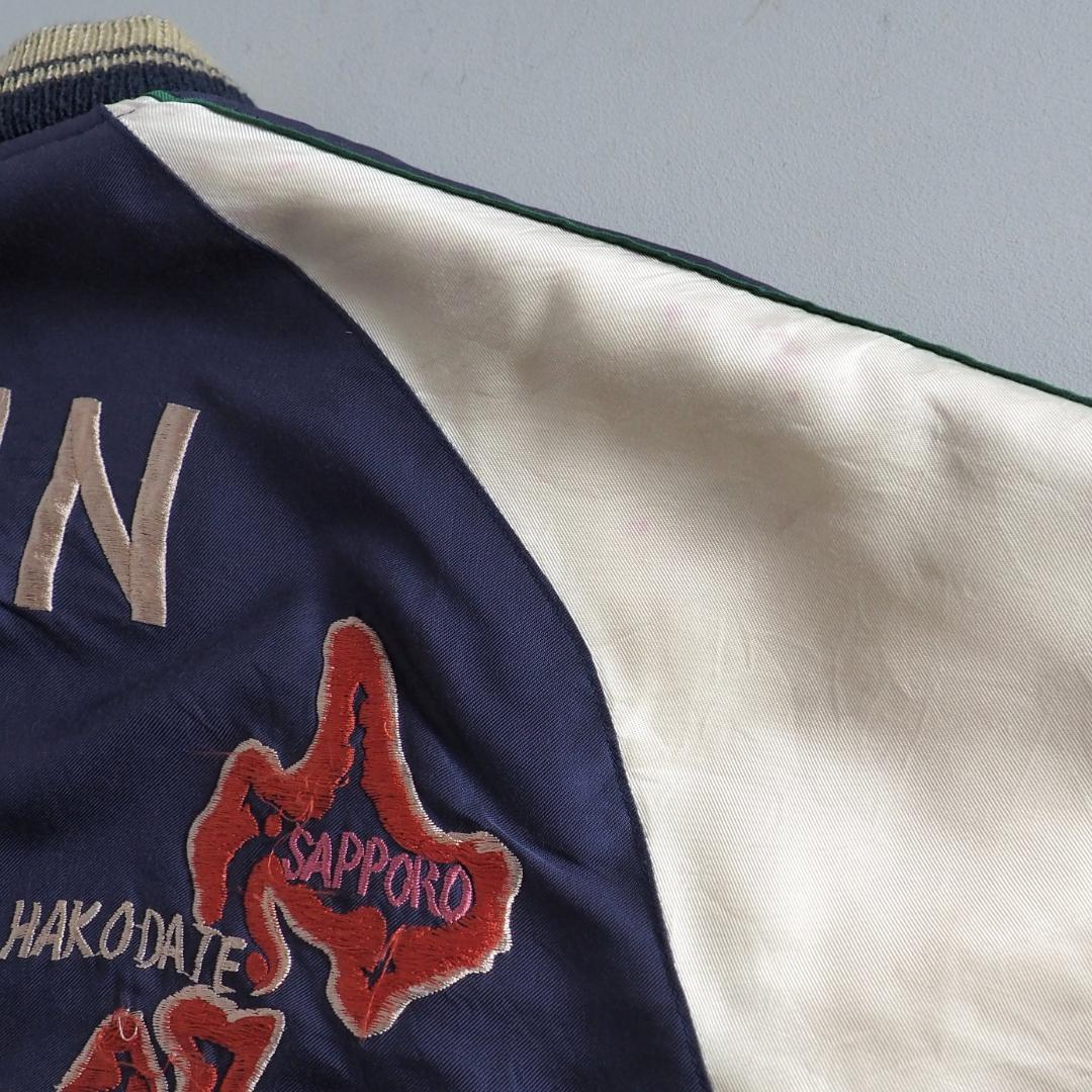 テーラー東洋　スカジャン　リバーシブルジャケット　鷹　日本地図