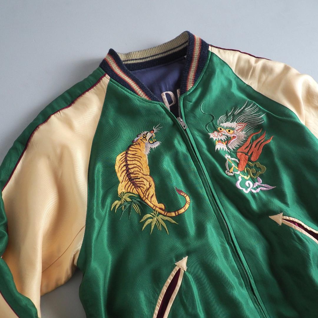 テーラー東洋　スカジャン　リバーシブルジャケット　鷹　日本地図