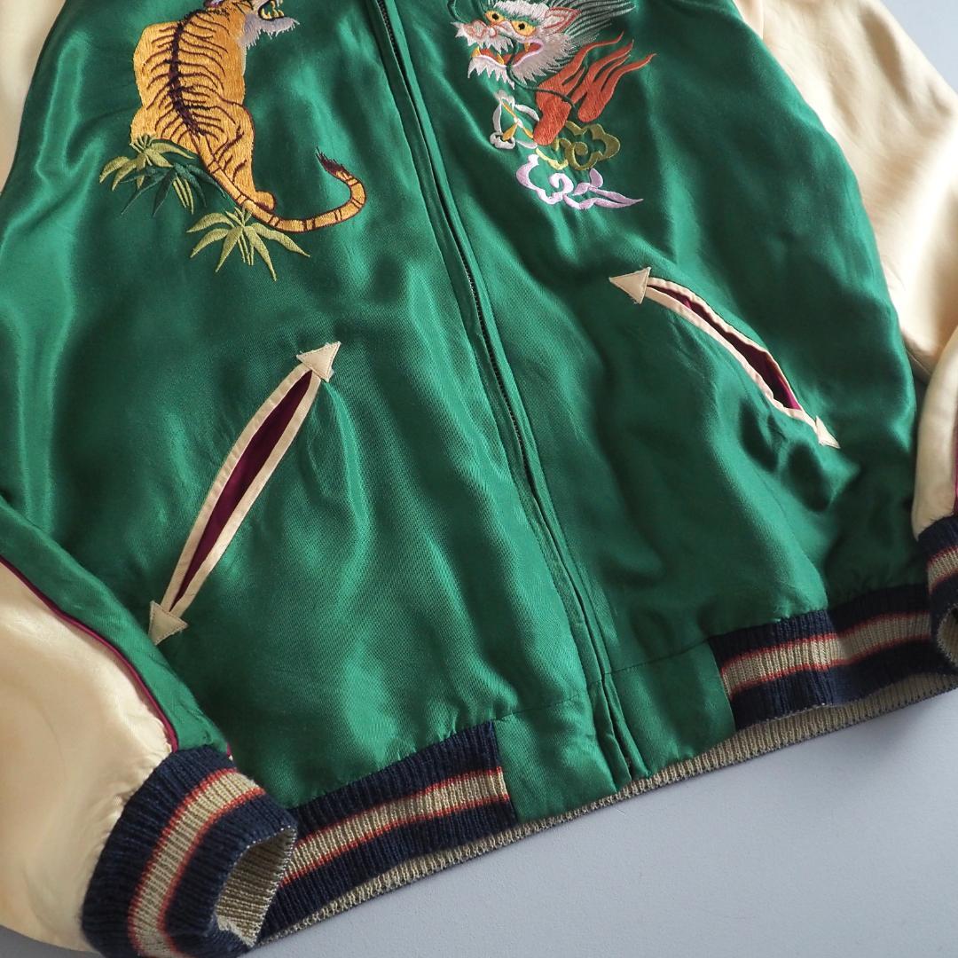 テーラー東洋　スカジャン　リバーシブルジャケット　鷹　日本地図