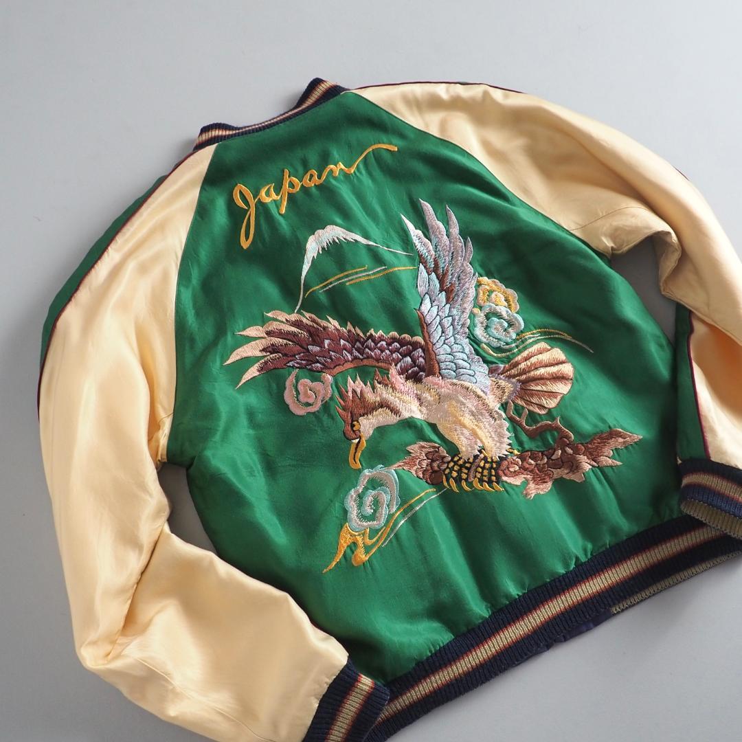 テーラー東洋　スカジャン　リバーシブルジャケット　鷹　日本地図