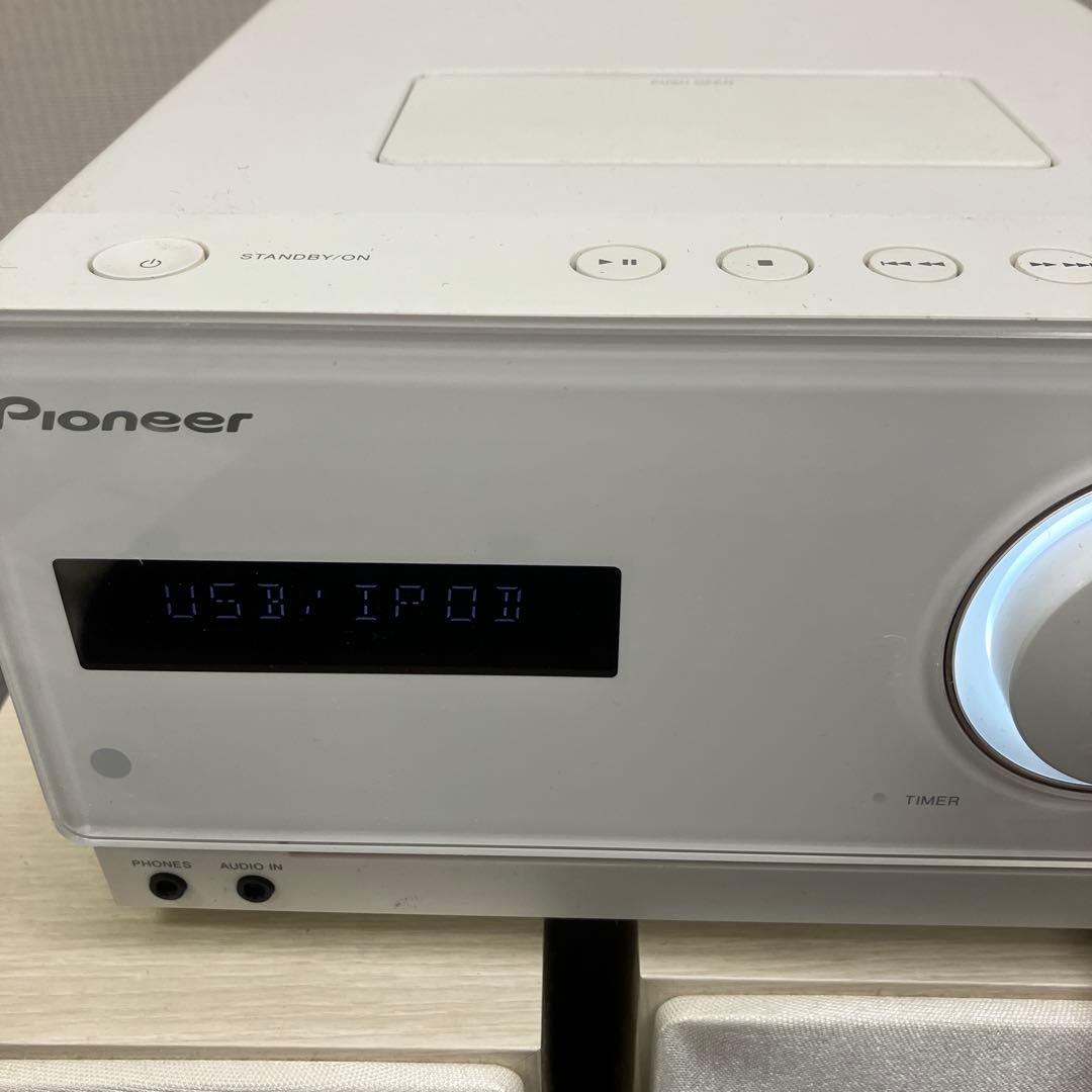 iPod付属！　Pioneer パイオニア　CDミニコンポ X-CM31-W