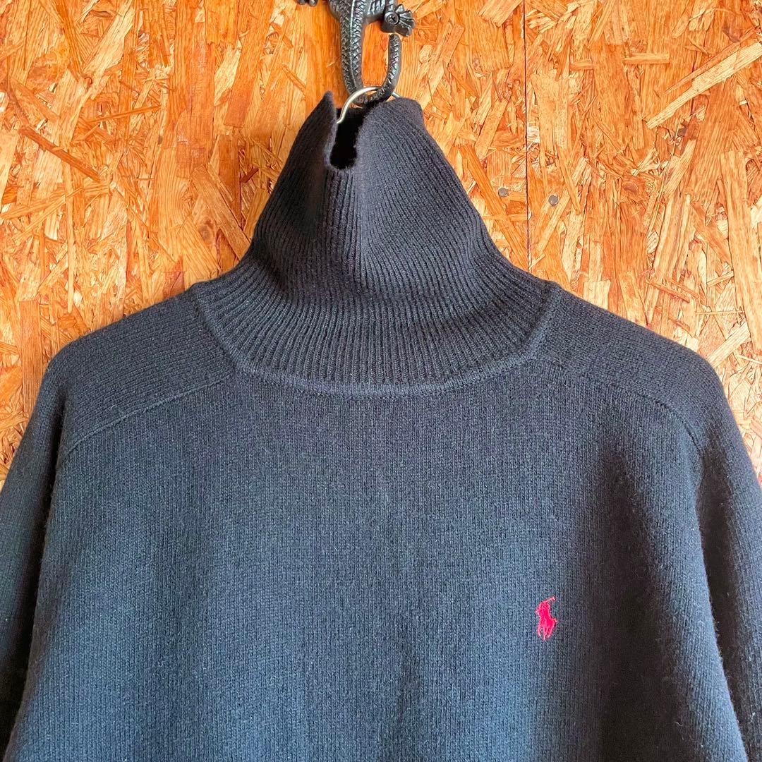 未使用タグ付き 90s Ralph Lauren タートルネックニット ウール