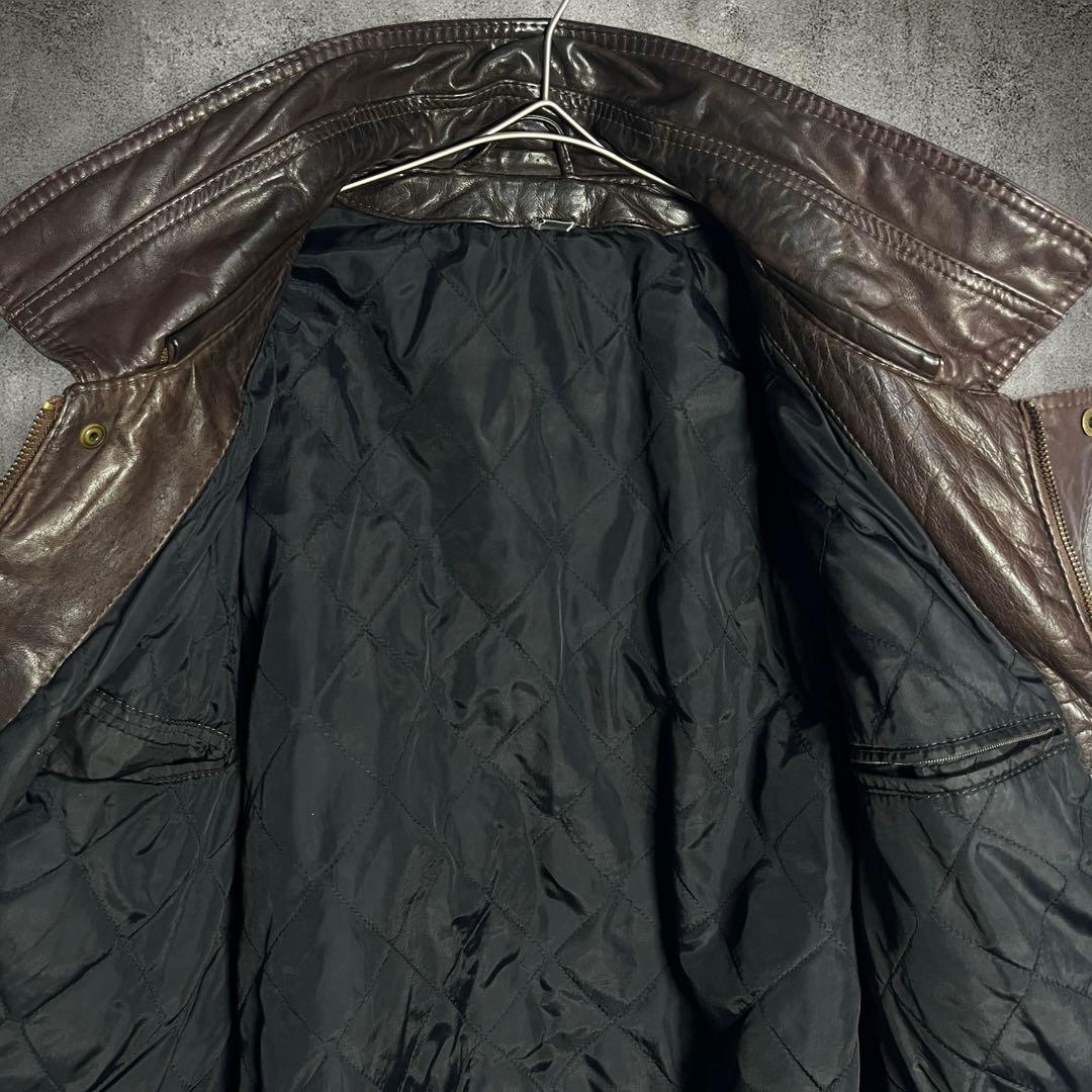 2点まとめ、ヴィンテージ A-2 フライトジャケット レザー XL相当 ブラウン