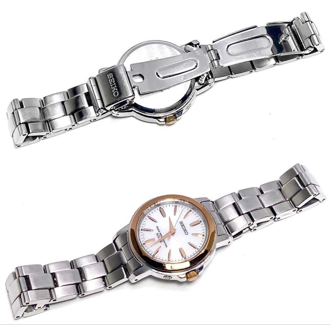 SEIKO☆セイコー☆電波ソーラー☆軽量☆コンビカラー☆レディス☆腕時計