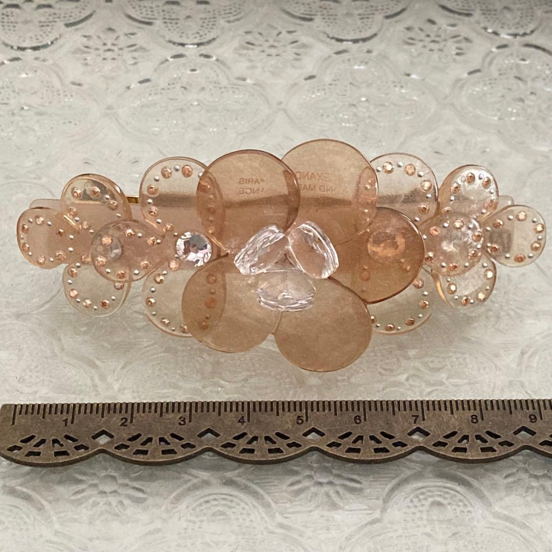 ALEXANDRE PARIS クリアフラワー バレッタ