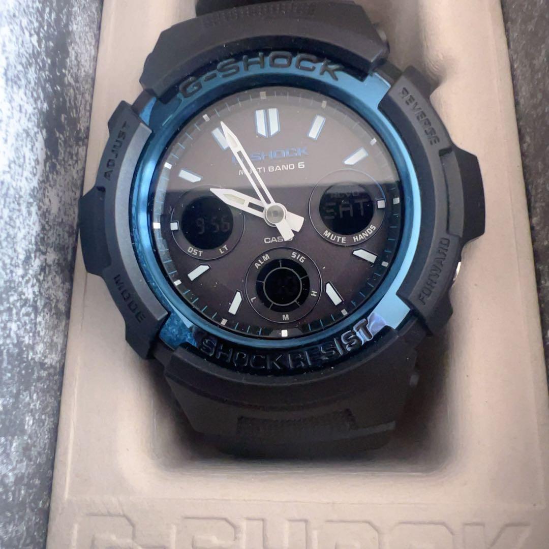 G-SHOCK 20気圧防水 電波ソーラー デジアナ プラベルトウォッチメンズB