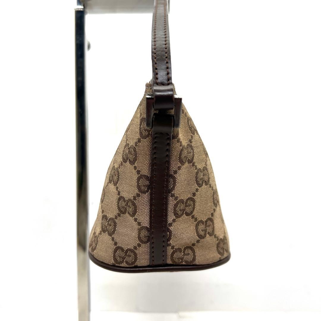 【極美品】グッチ GG ハンドバッグ アクセサリーポーチ キャンバス レザー