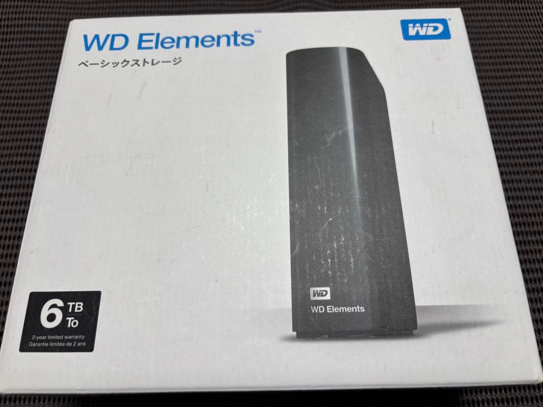 WD Elements 6TB 使用600時間 外付けHDD