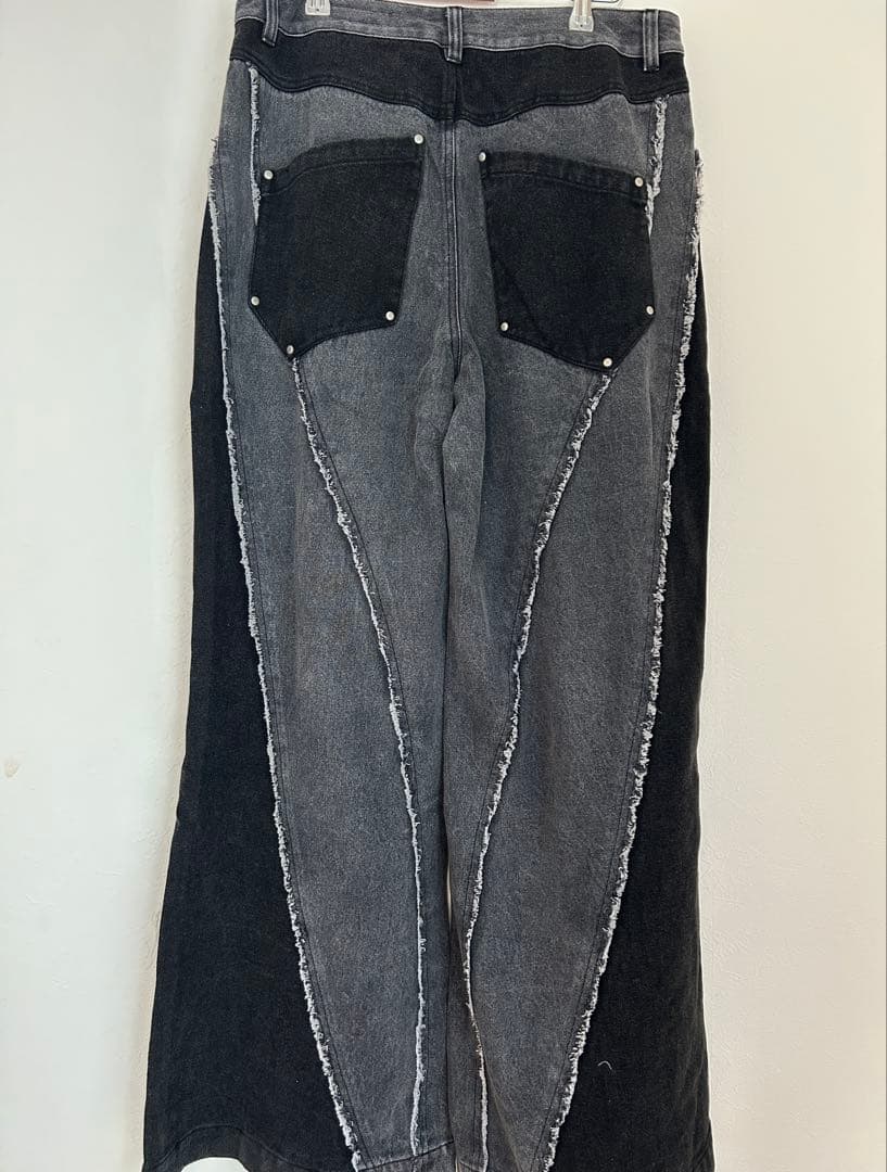 パンツ Jent Louis Bicolor Semi-Flare Denim