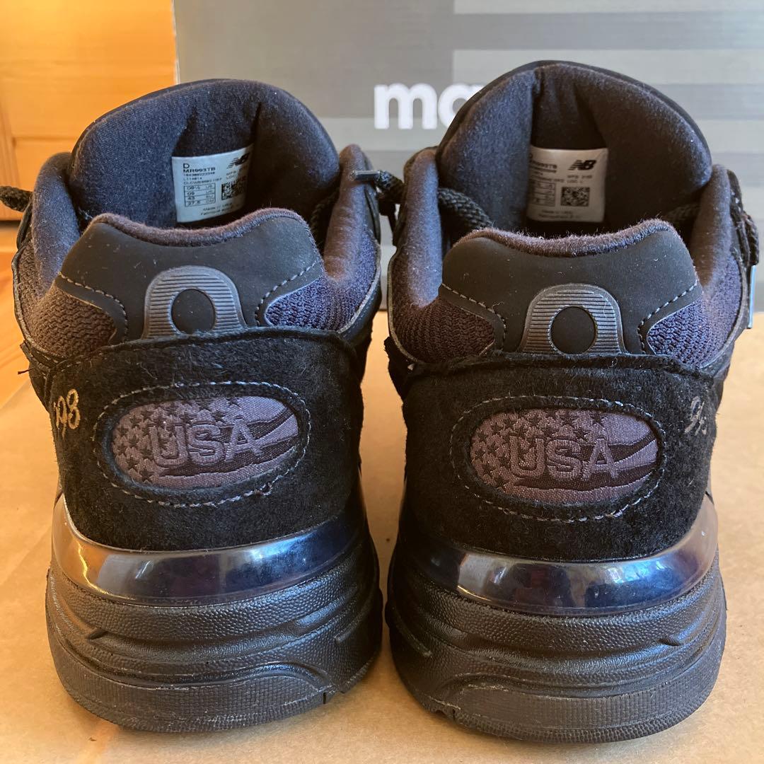 【極美品】new balance MR993TB 993 トリプルブラック