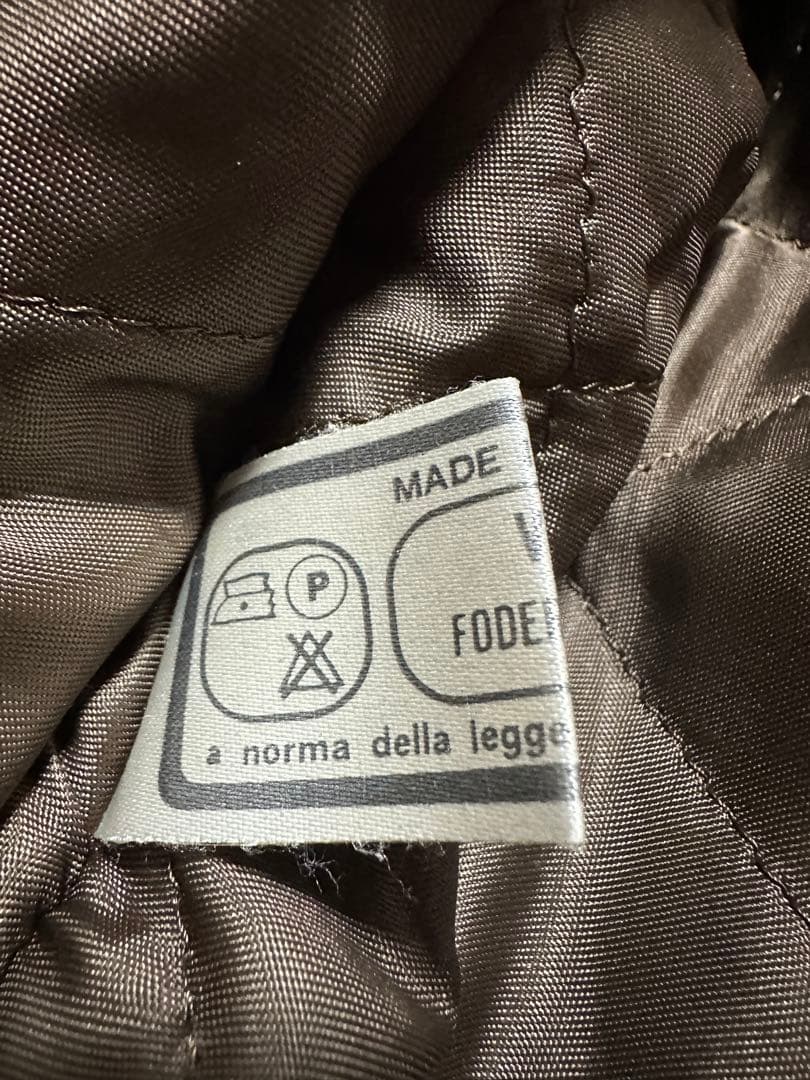 イタリア製 本革 スエード切替 レザーブルゾン 柄