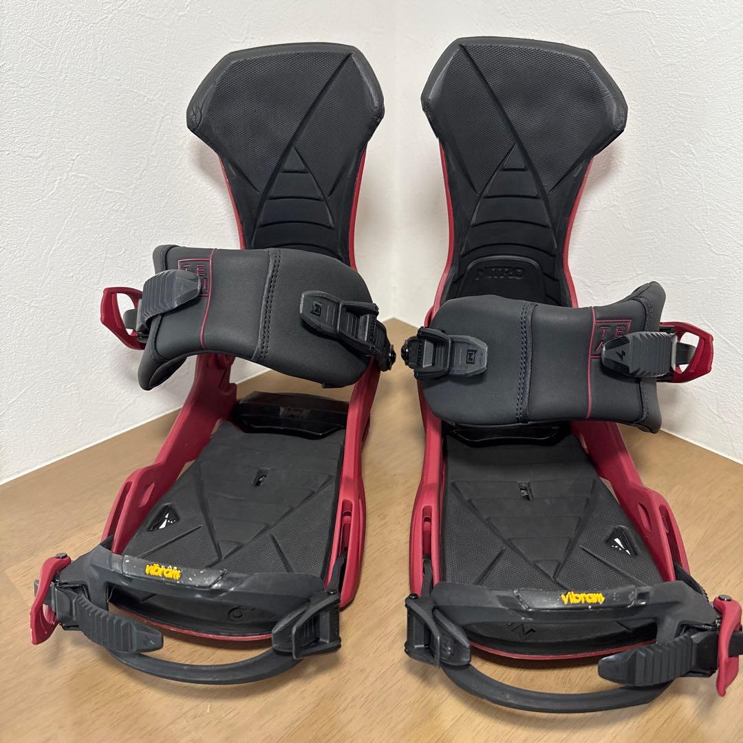 nitro TEAM スノーボードビンディング レッド