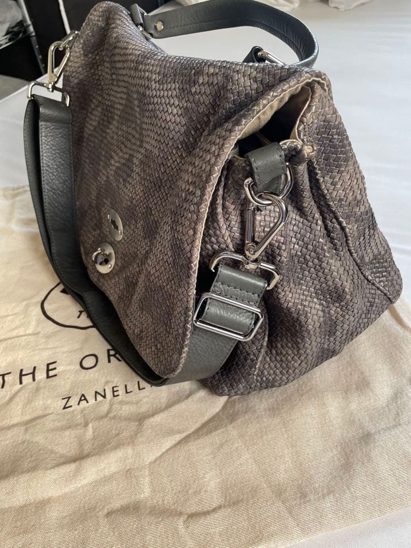 【新品】ザネラート　ポスティーナ　カモフラ　パイソン　グレー　スエード