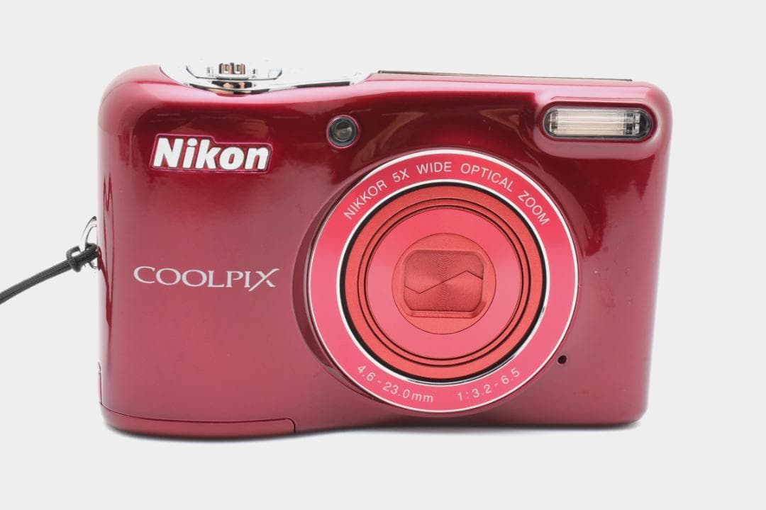 ニコン　Nikon COOLPIX L32 レッド 乾電池仕様 《動作確認済み》