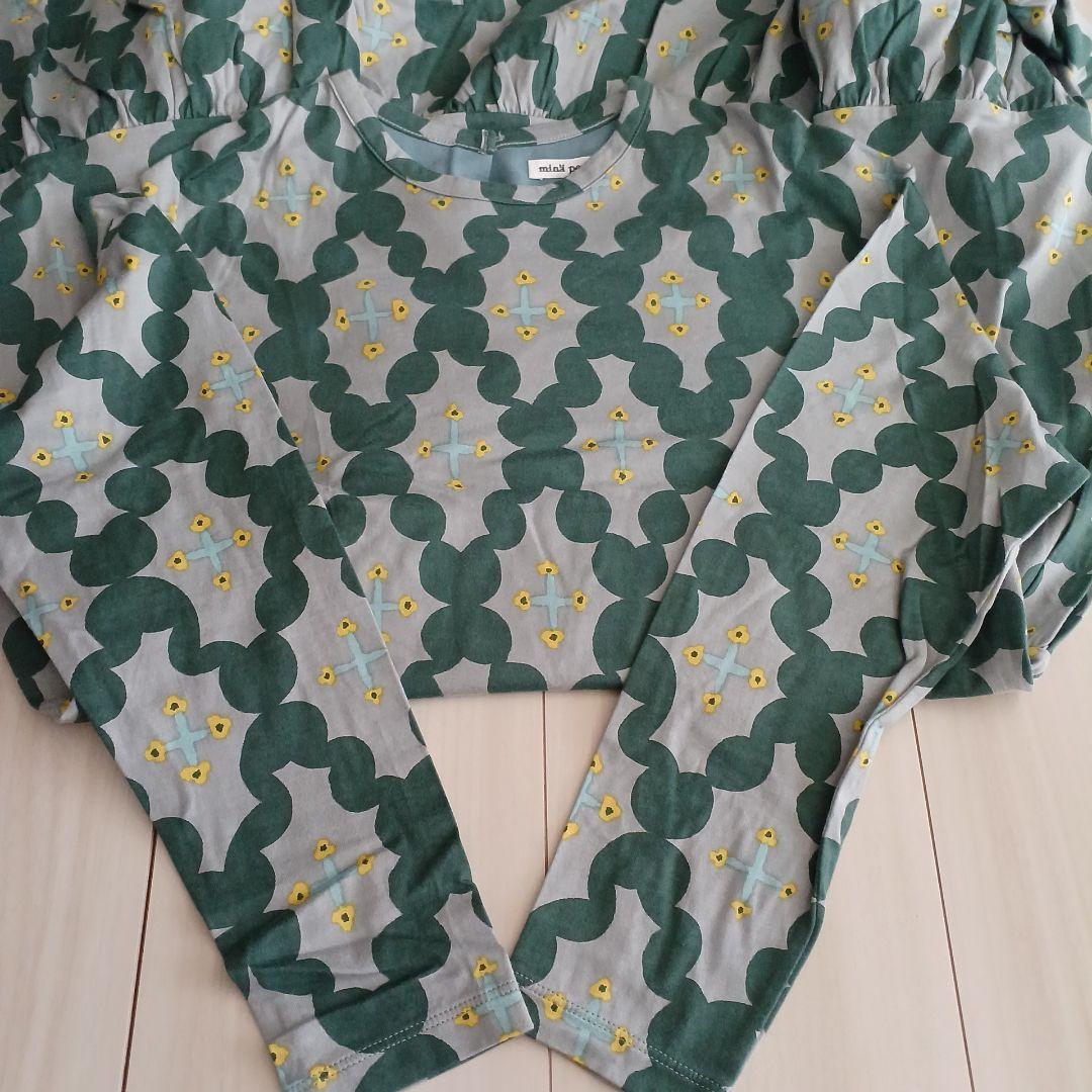 【150】minä perhonen 七分袖花柄ワンピース