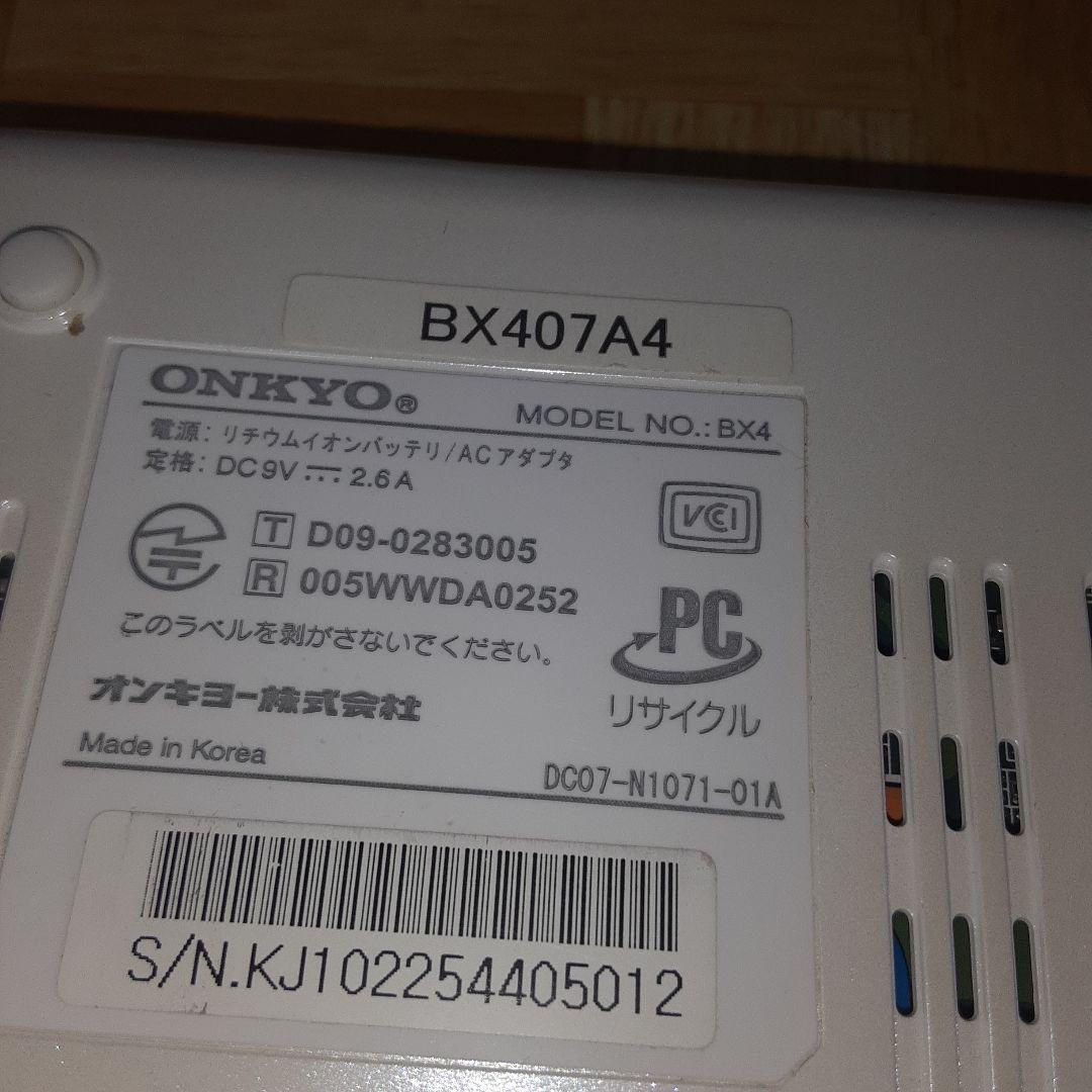 ONKYO　コンパクトブック　BX407A4