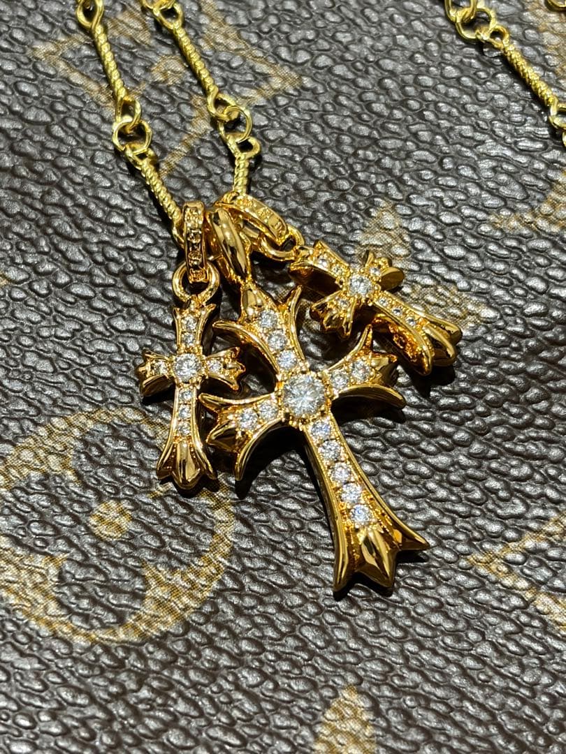 ベビーファット　タイニーファット　クロスネックレス　ツイストチェーン45cm