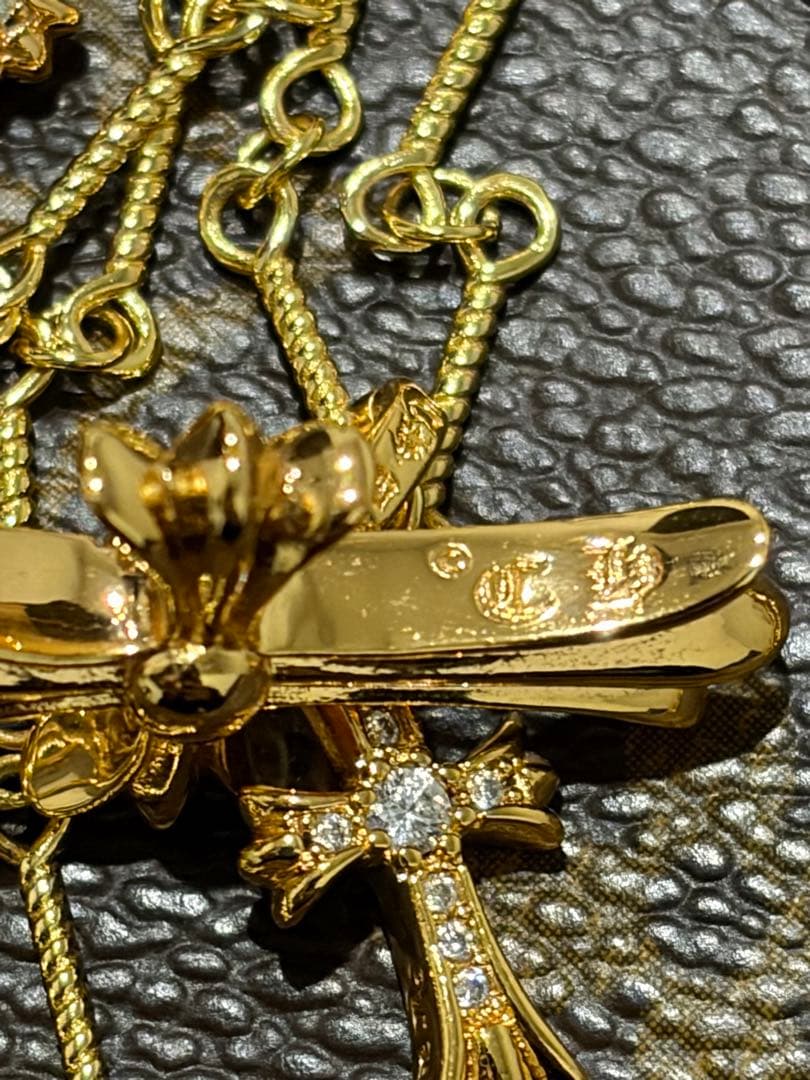 ベビーファット　タイニーファット　クロスネックレス　ツイストチェーン45cm