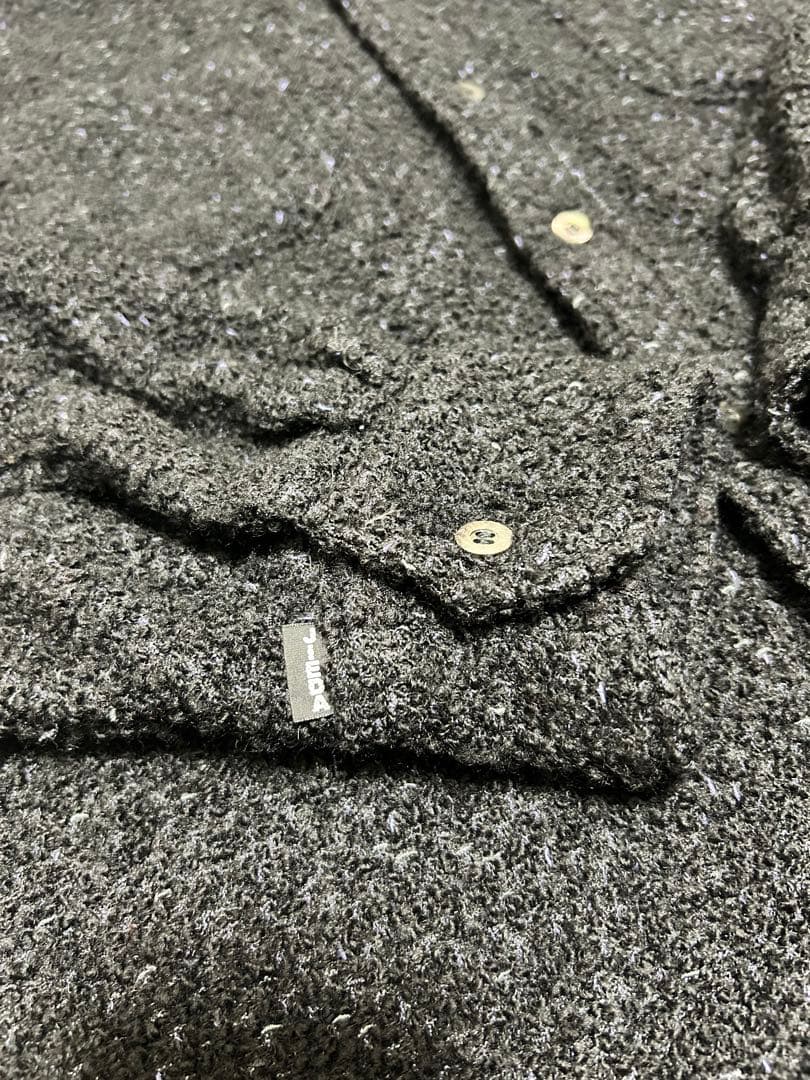 JieDa ツイードオーバーサイズシャツ ブラック M