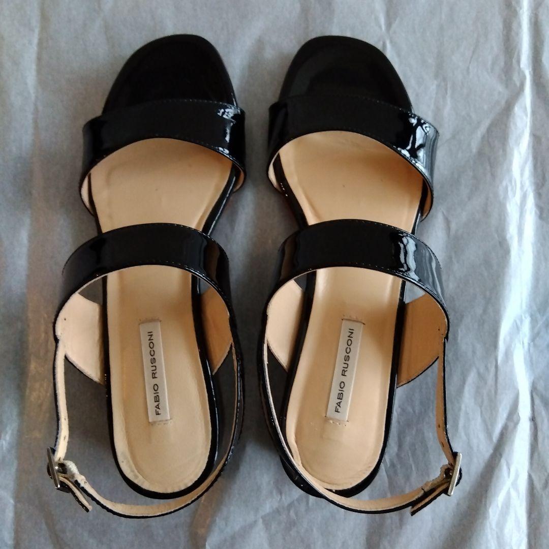１度使用　ファビオルスコーニ 　サンダル　黒　37センチ
