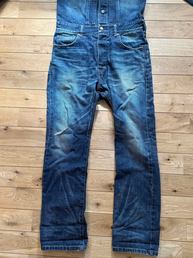 週末値下 glamb デニム つなぎ オールインワン ダメージ加工 S