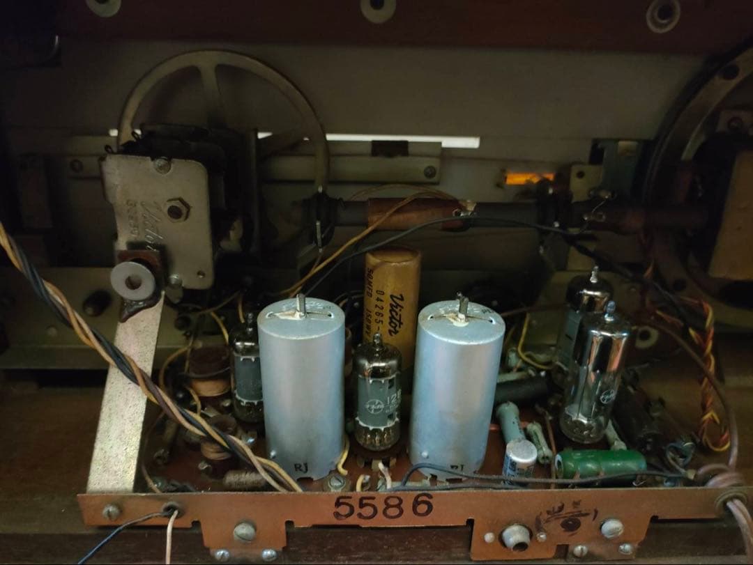 真空管ラジオ ビクター 6A-2601 可動品 昭和30年代 昭和レトロ