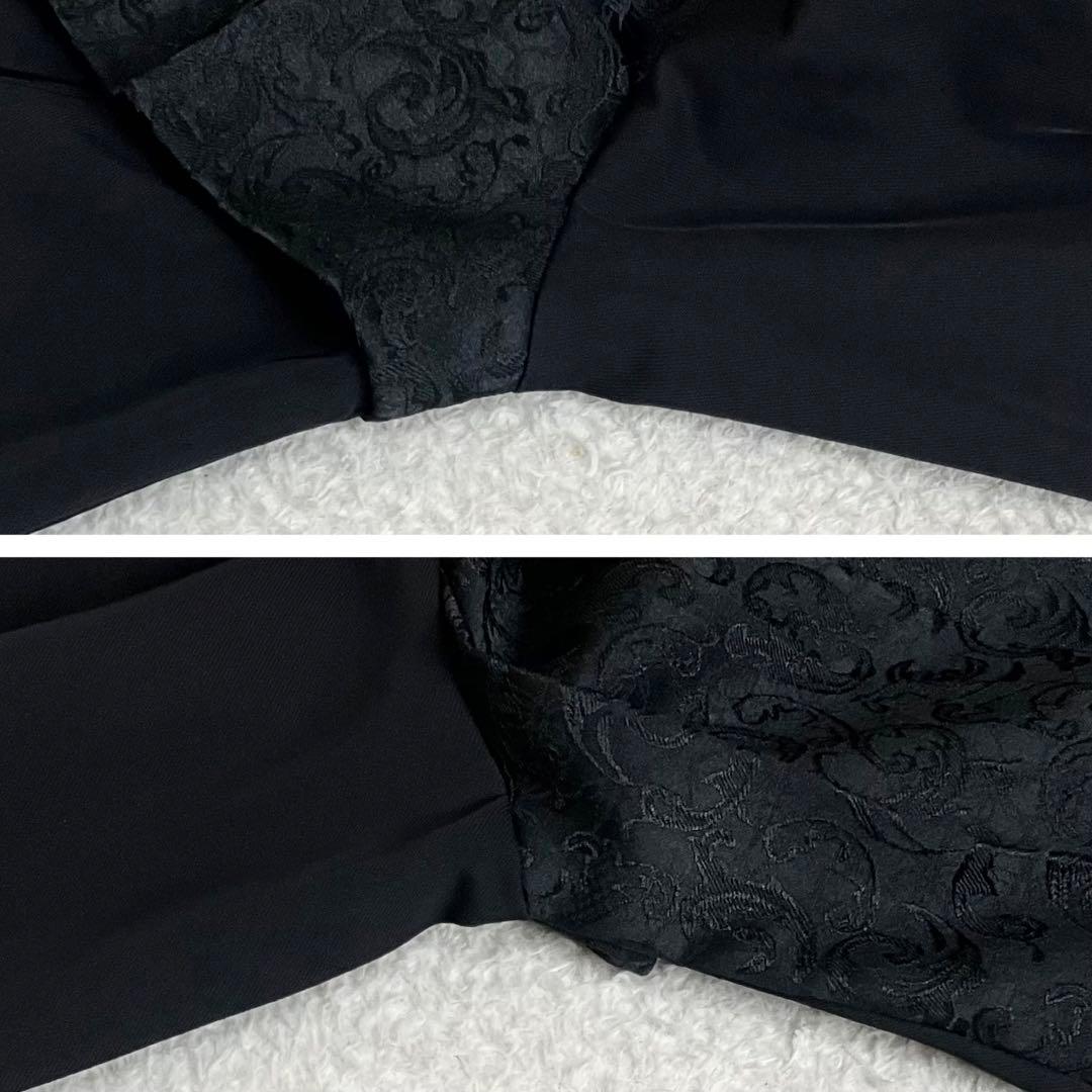 HARE ハレ　ジャガードキリカエプリーツシャツ　ブラック 長袖　F 匿名配送