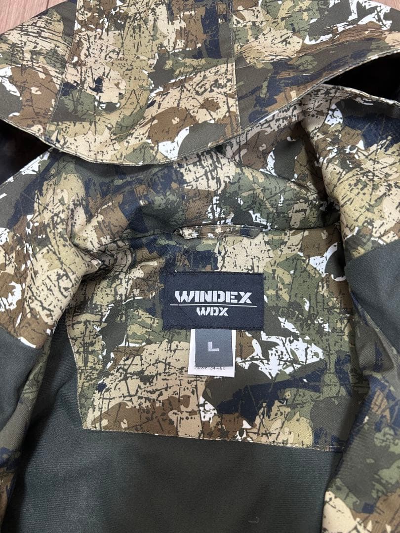 WINDEX スノーボードウェア 上下セット L カモフラ 迷彩 スキーウェア