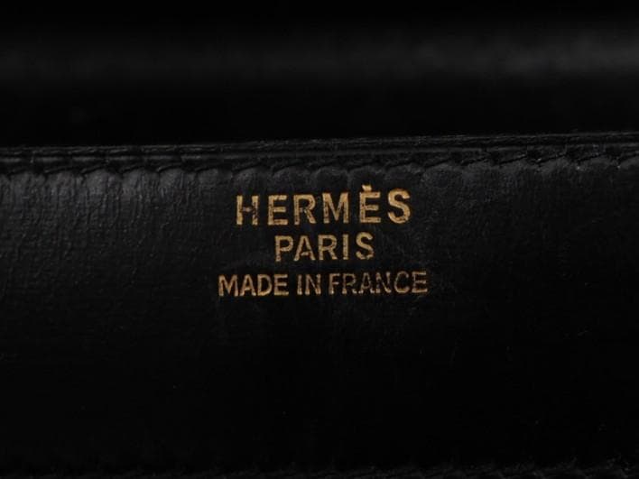 セール HERMES エルメス サックアデペッシュ38 カーフスキン ブラック