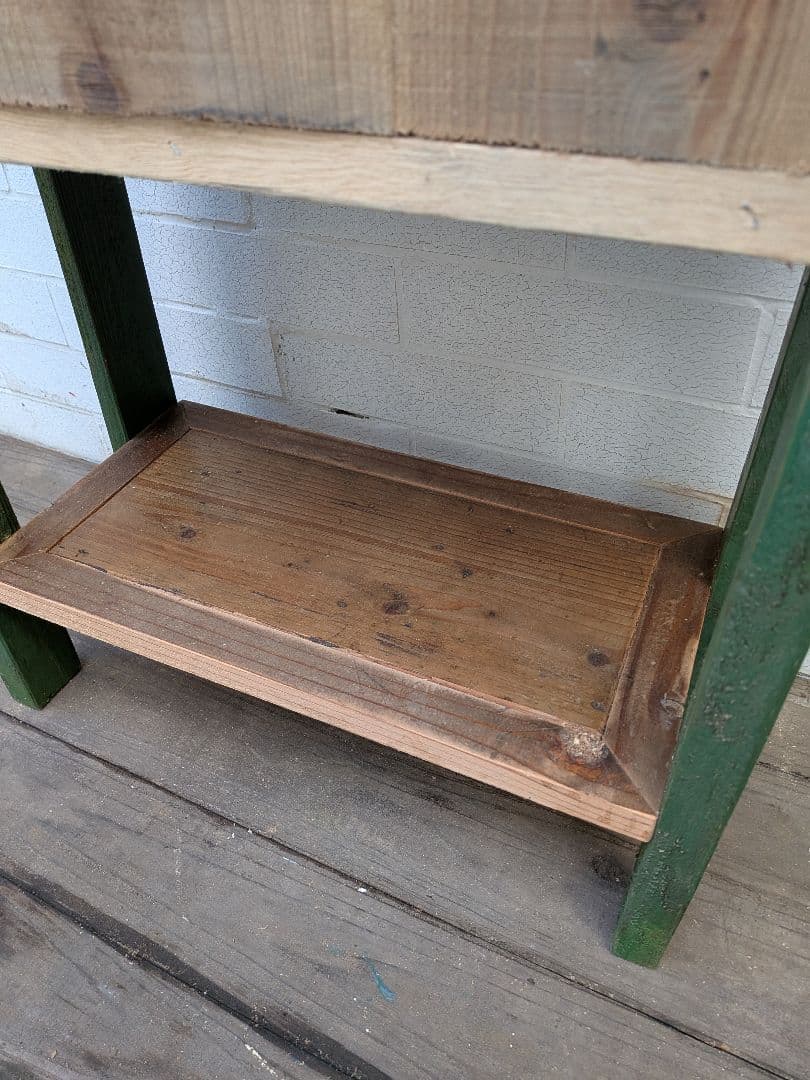 古材かざり棚　グリーン