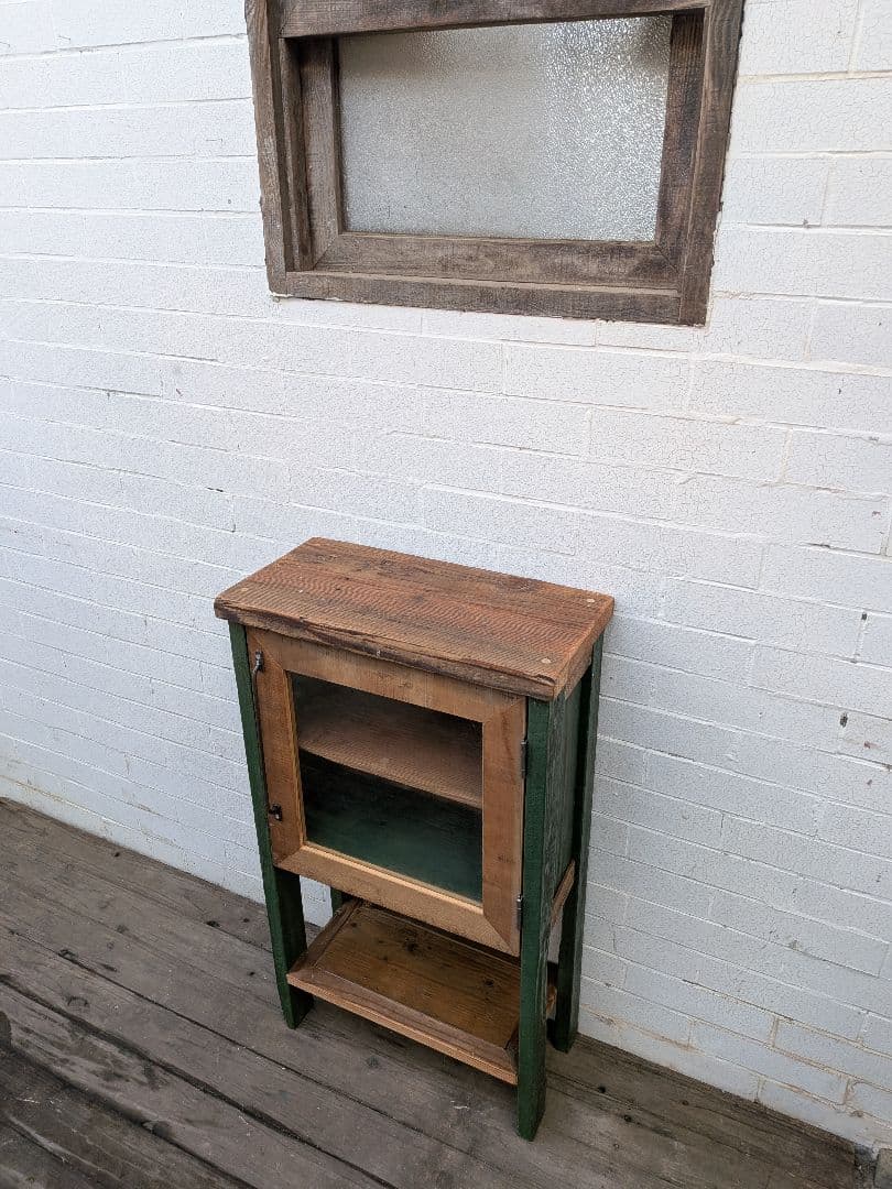 古材かざり棚　グリーン