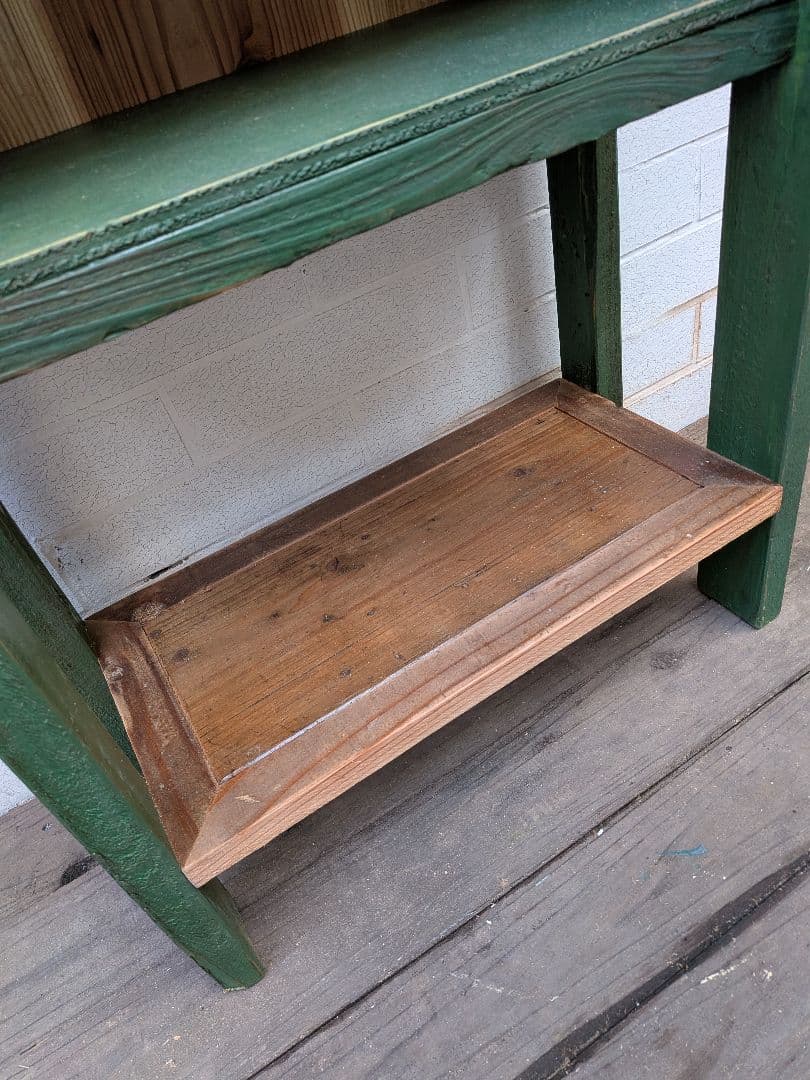 古材かざり棚　グリーン