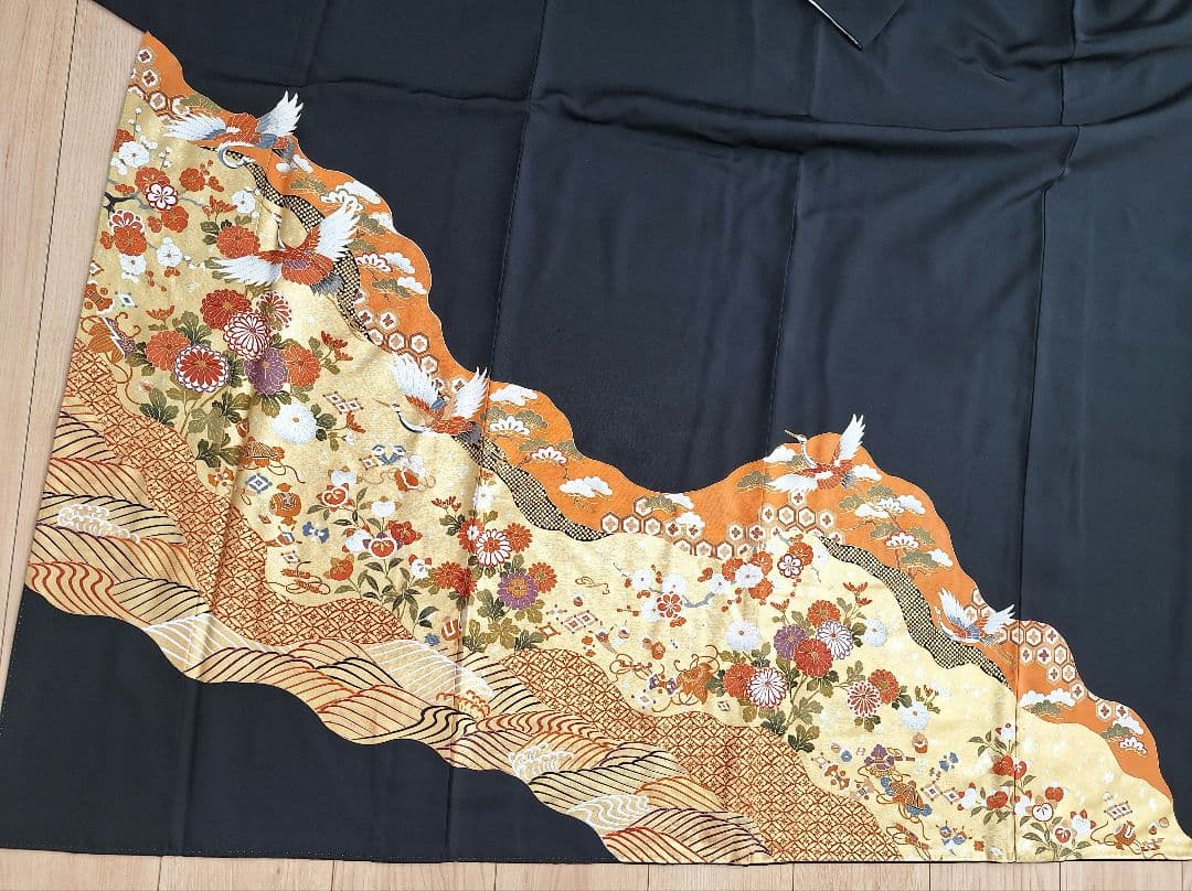 着物リメイクワンピース3685