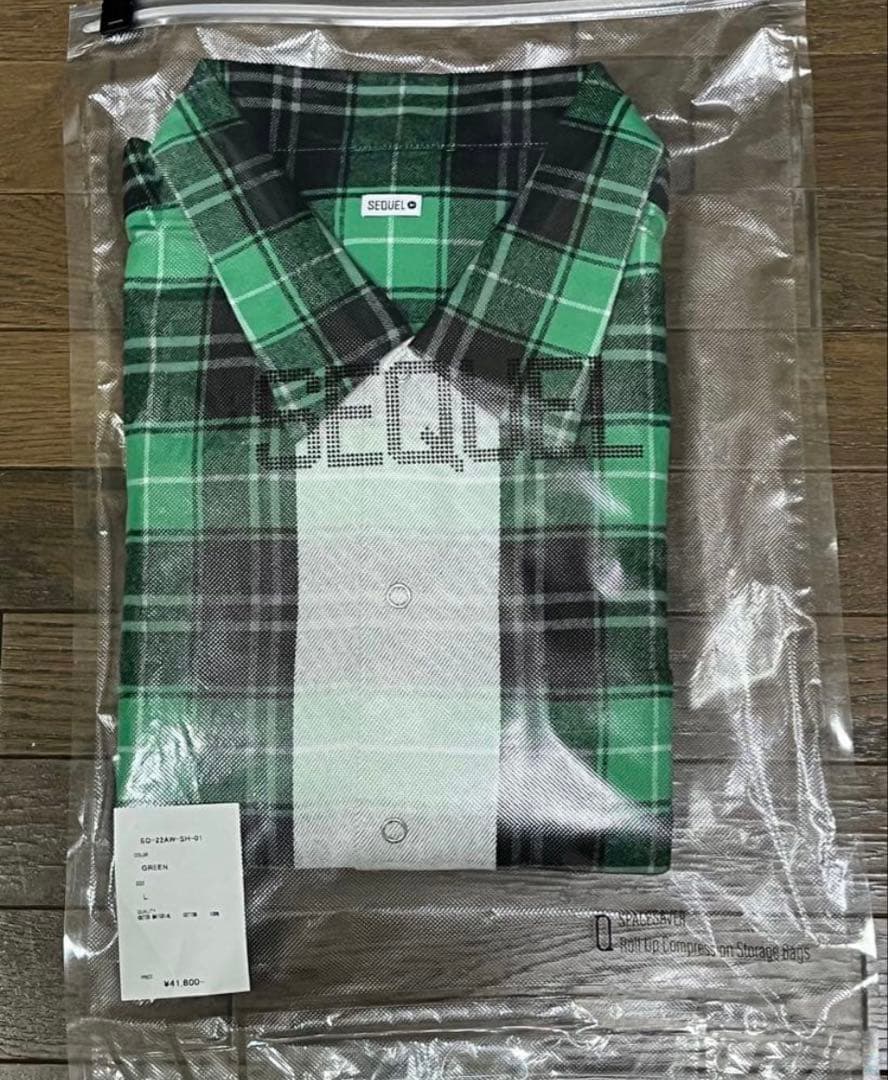 g*i様 SEQUEL シークエル ラインチェックネルシャツ