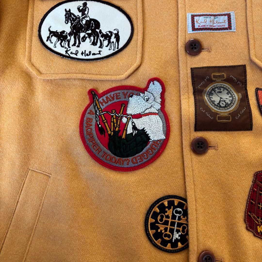 Karl Helmut カールヘルム ワッペンジャケット L マスタード