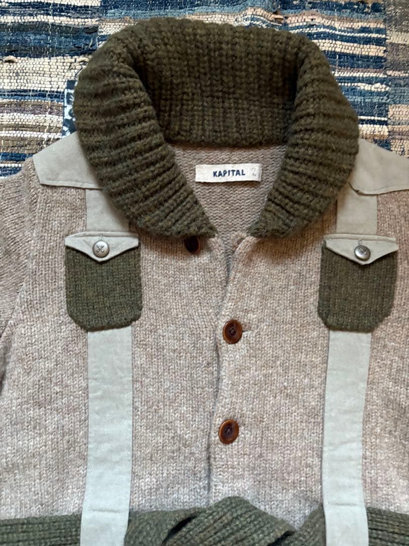 KAPITAL ニットジャケット　グレー　2