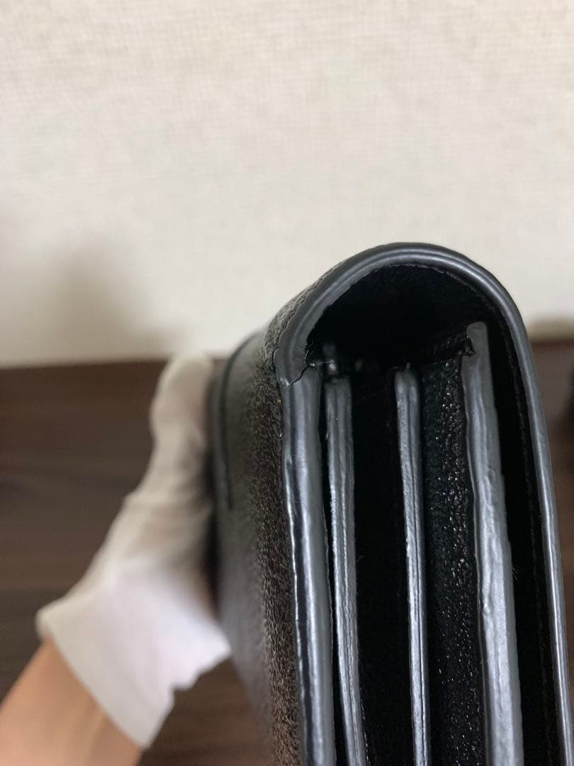 サンローランパリ レザー ロングウォレット 長財布 ブラック 414567