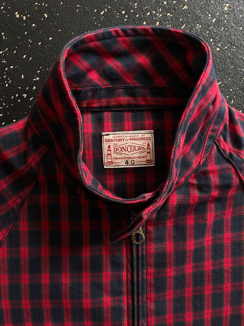 boncoura スイングトップ　タータンチェック