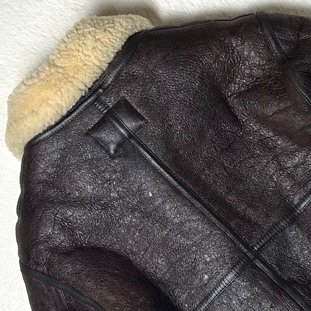 美品✨ リアルレザームートン B-3 ジャケット レザーボンバージャケット