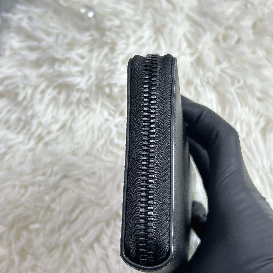 エンポリオアルマーニ ウォレットラップアラウンドジップ サフィアーノ長財布