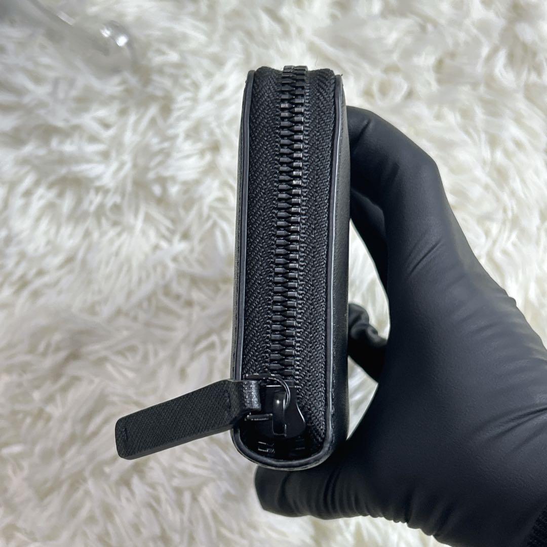 エンポリオアルマーニ ウォレットラップアラウンドジップ サフィアーノ長財布