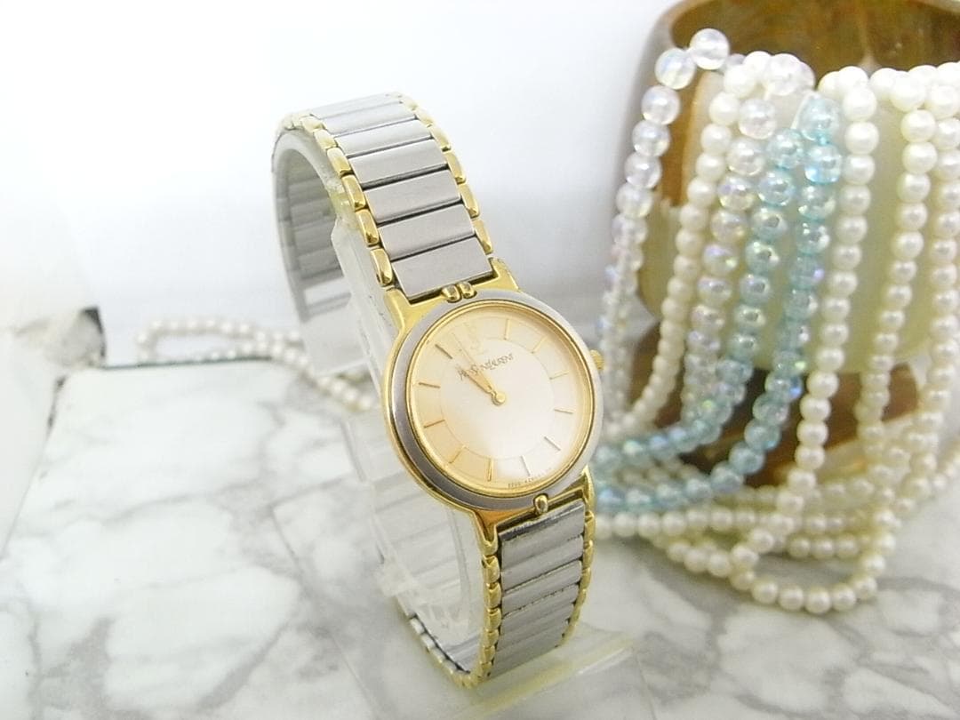 ヴィンテージ　YSL　イヴサンローラン　レディース　ウォッチ　薄21