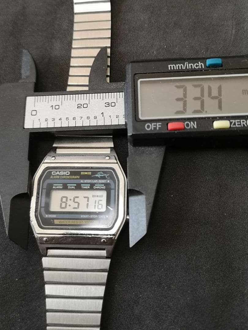 80's CASIO WS-740 Marlin デジタル腕時計