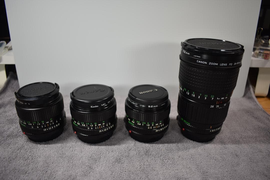 【極上】Canon New-FD 28・24/f2.8の二本のみ、他は今後出品