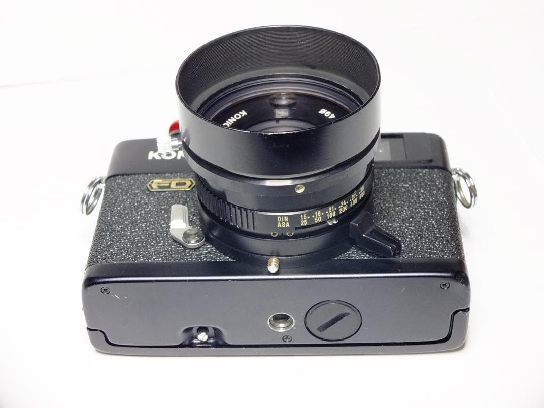 【実写確認整備品】コニカC35FDB.K／ヘキサノン38mmf1.8コニフード付