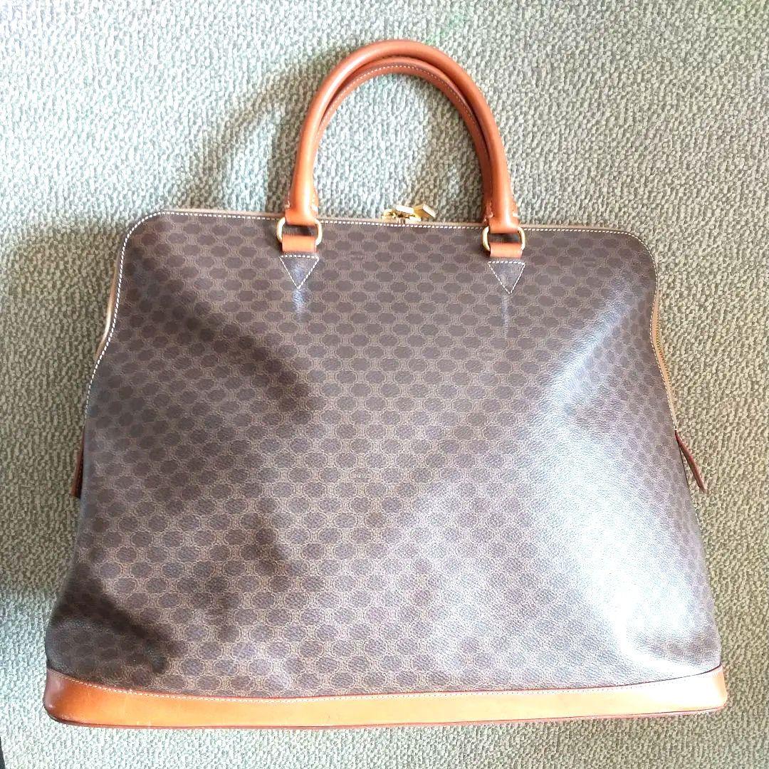 セリーヌマカダム柄 ボストンバッグ ブラウン